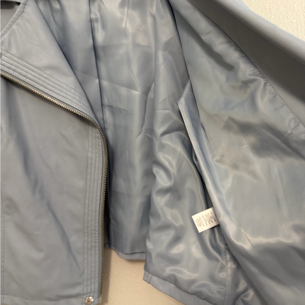 Westport Sky Blue Leather Jacket - Picture 7 of 9